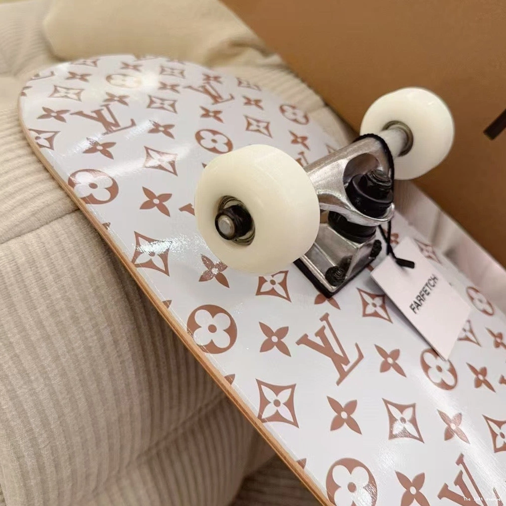 CUSTOM BROWN SKATEBOARD LV MONOGRAM 0813